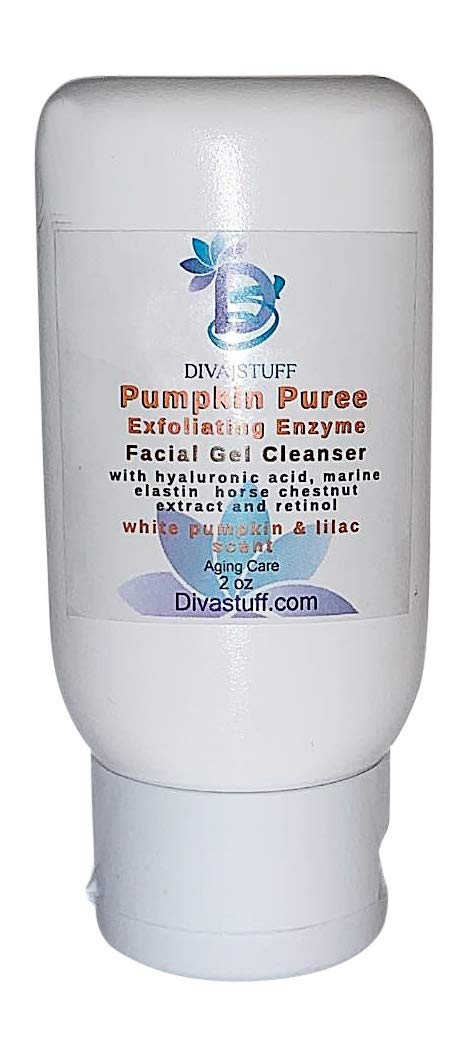 Diva Stuff Pumpkin Puree Exfoliating Enzyme Facial Gel Cleanser, With Hyaluronic Acid, Marine Elastin, Horse Chestnut And Retino