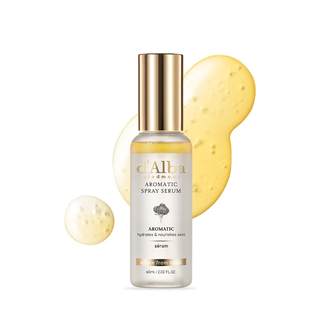 D'Alba Italian White Truffle First Aromatic Spray Serum, Fragrant Vegan Glowy Hydrating Antioxidant Serum Face Mist, Deep Hydrat