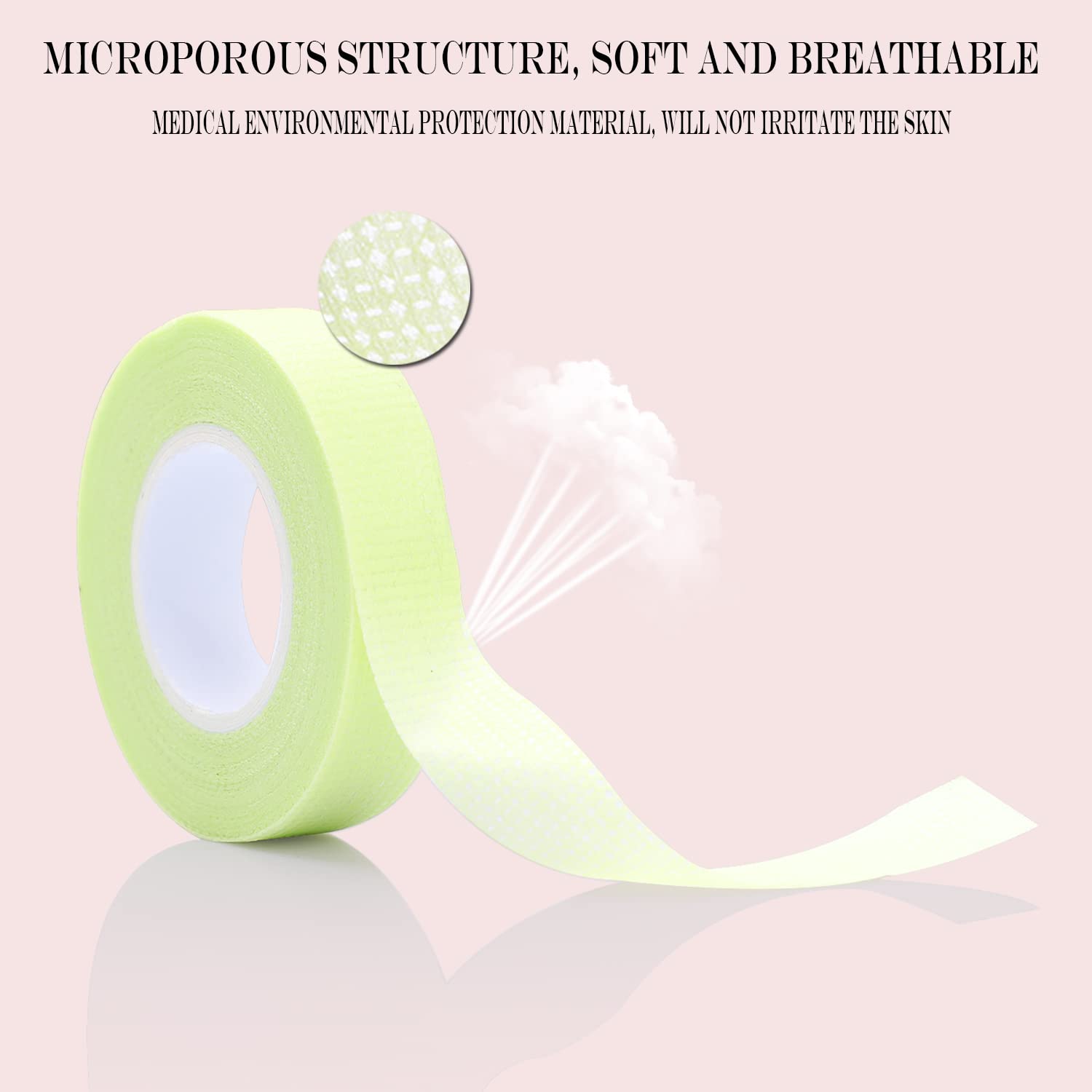 6 Rolls Eyelash Tape, Adhesive Fabric Eyelash Extension Tape, Breathable Micropore Fabric Tape For Eyelash Extension Supplies,9