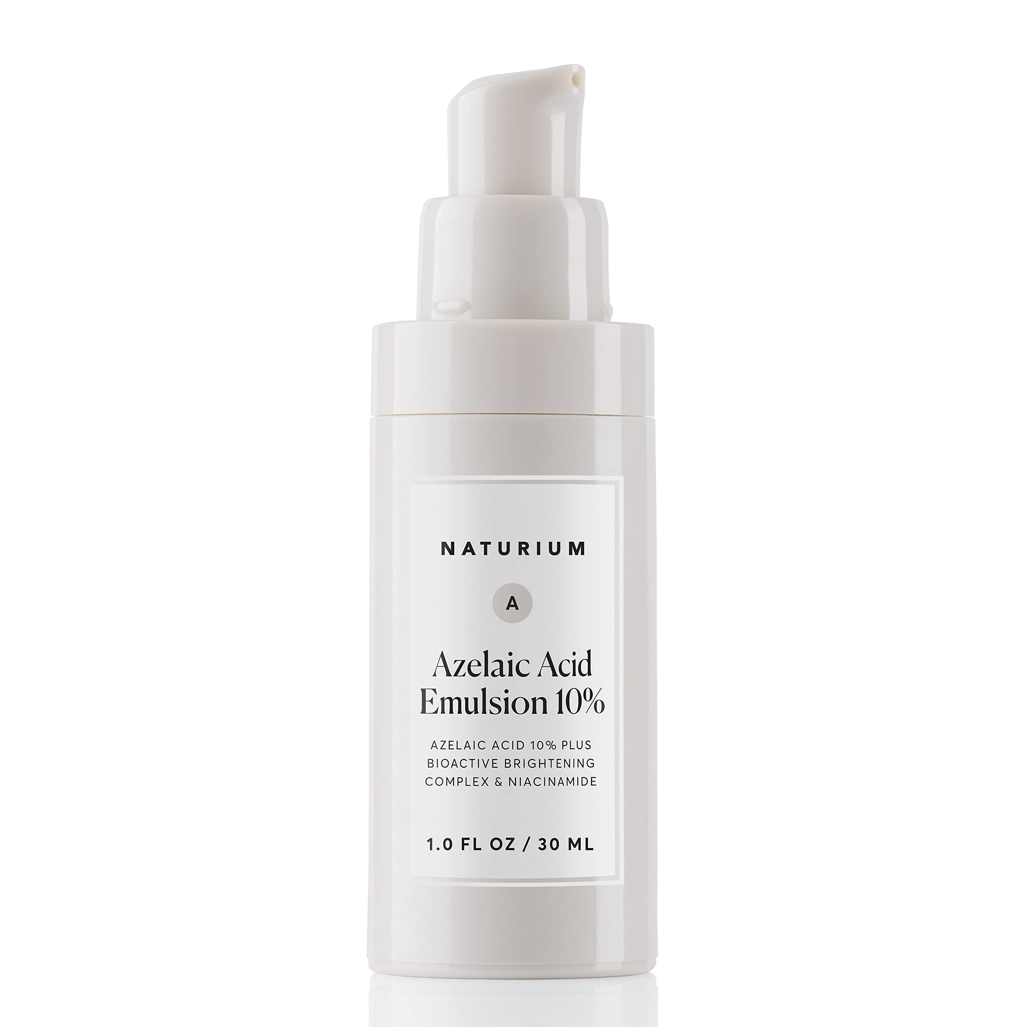 Naturium Azelaic Acid Emulsion 10% Plus Bioactive Complex & Niacinamide, Anti-Aging Skin Care, 1 oz