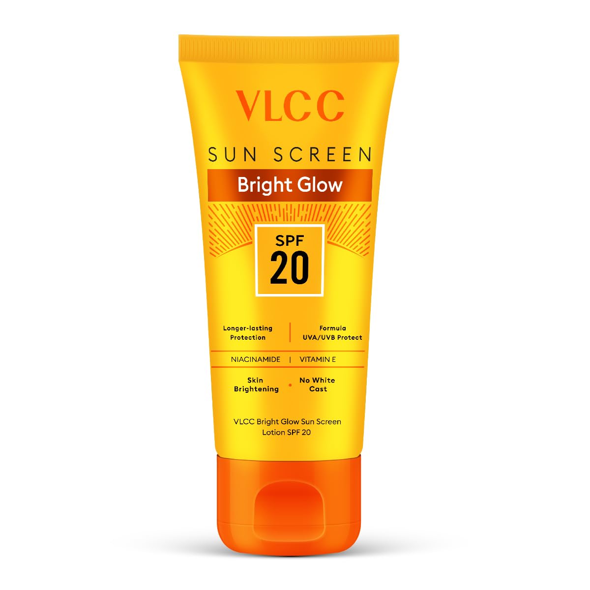 VLCC Bright Glow Sunscreen Lotion SPF 20 PA++  50ml | Brightening Formula | Zero White Cast SPF | NonGreasy | With Ashwagandha
