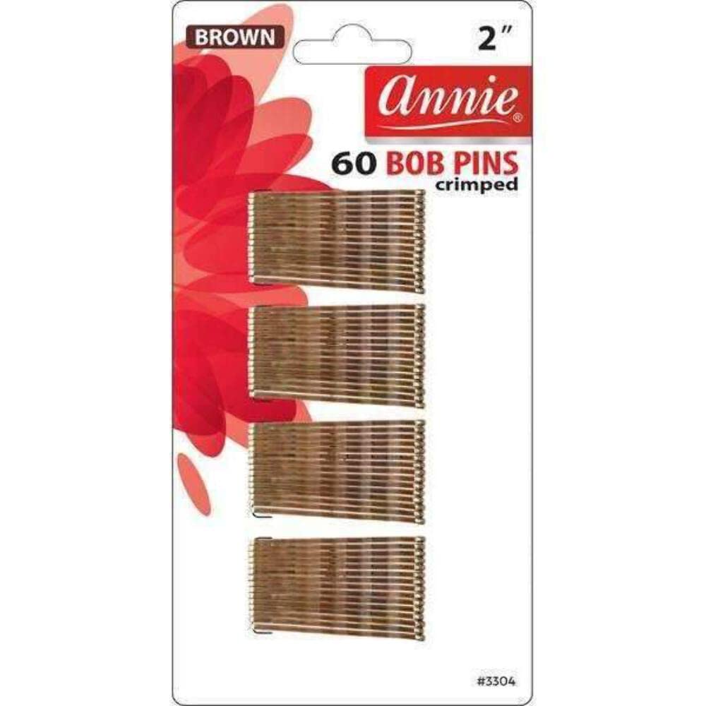 Annie 60 Bob Pins 2 Matte Black #3303