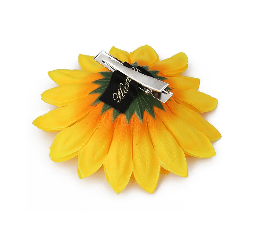 6Pcs 3.9 Lady Girls Sunflower Hair Alligator Clips Hairpin Hair Clamp Hair Styling Accessories For Party Beach Vacation Wedding