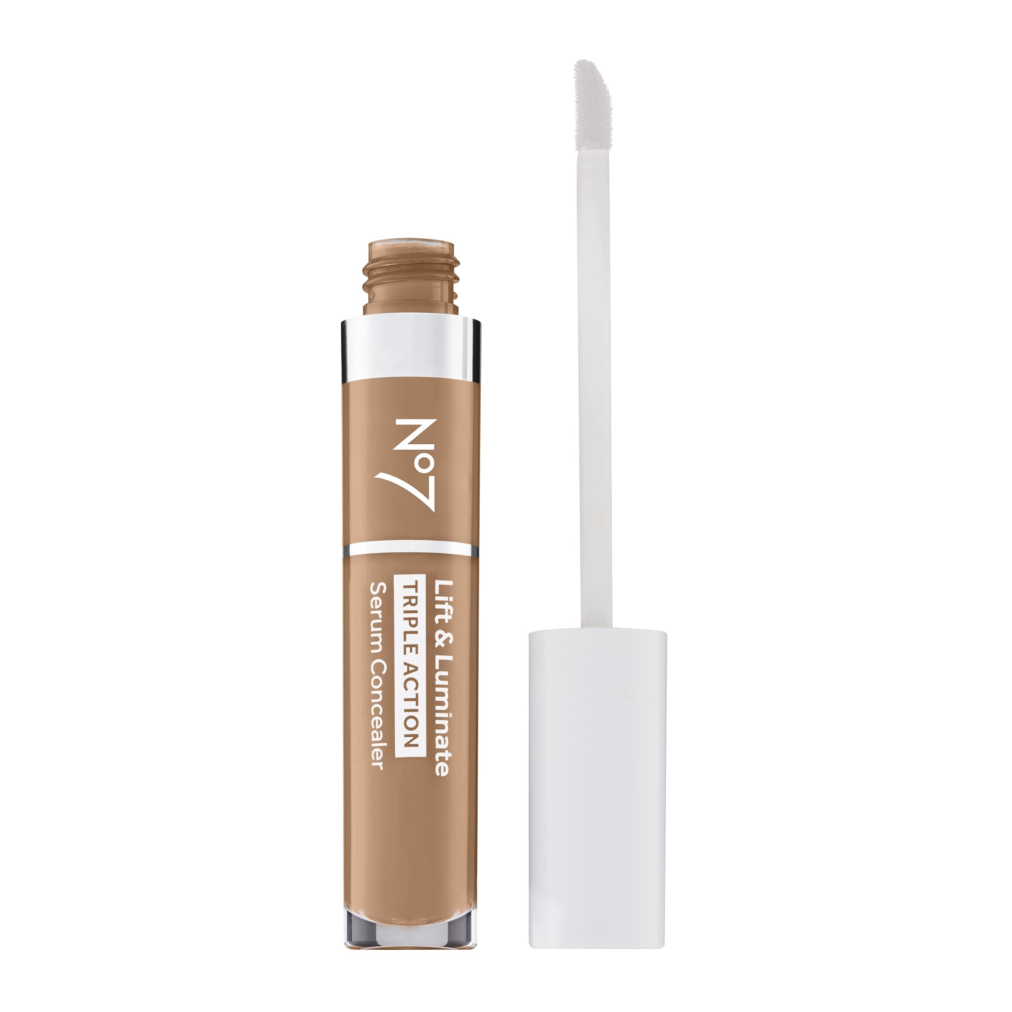 No7 Lift & Luminate Triple Action Serum Concealer - Truly Medium - Anti Aging Liquid Concealer Makeup for Blemishes & Dark Circl