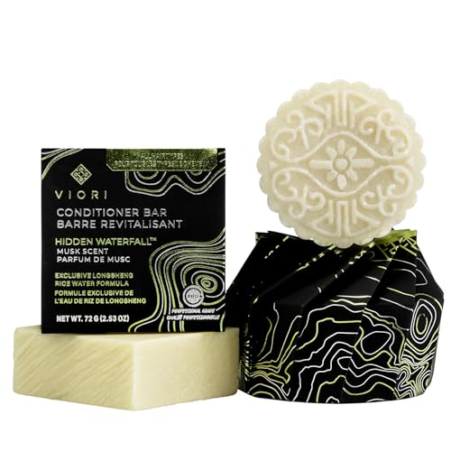 Viori Hidden Waterfall Shampoo And Conditioner Bar Set - Made With Rice Water For Hair Growth - Handcrafted Sulfate Free Shampoo