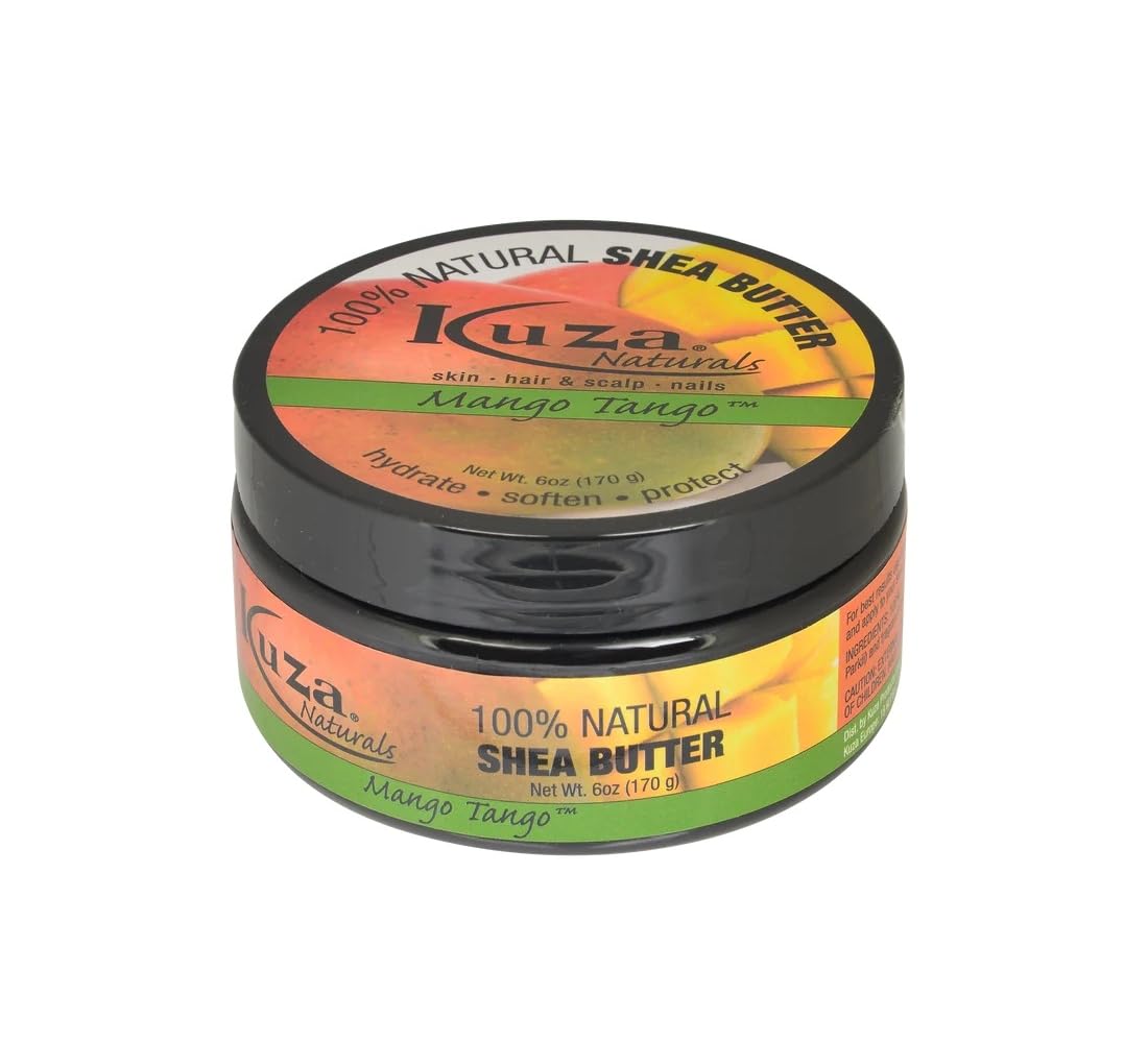 Kuza Naturals 100% Organic Shea Butter Mango Tango 6oz
