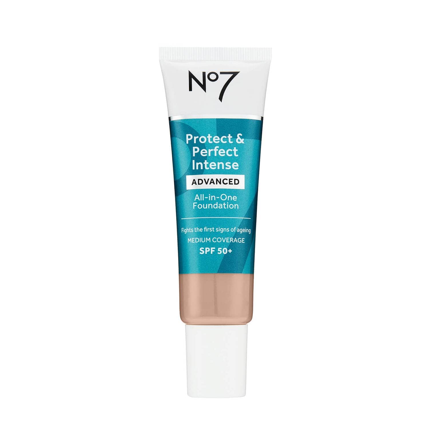 No7 Protect & Perfect Advanced All in One Foundation - Cool Vanilla - Age Defying Foundation Makeup with SPF 50 for Women - Make