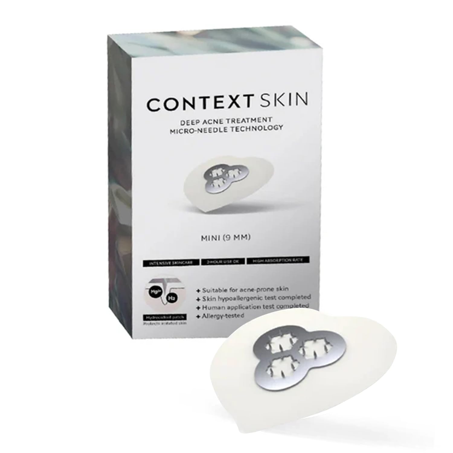 CONTEXT SKIN Pimple Patches for Face - Hydrocolloid Patches Absorb Impurities, Invisible Spot Covers for Day & Night Wear, Clear