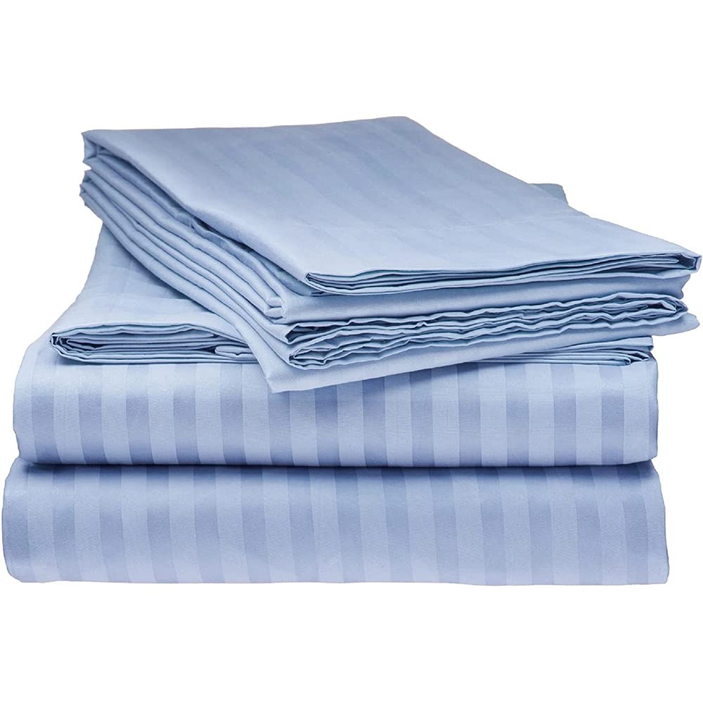Twin Italian Prestige collection Striped Bed Sheet Set - 1800 Luxury Soft Microfiber Deep Pocket 3-Piece Bedding Set - Wrinkle,