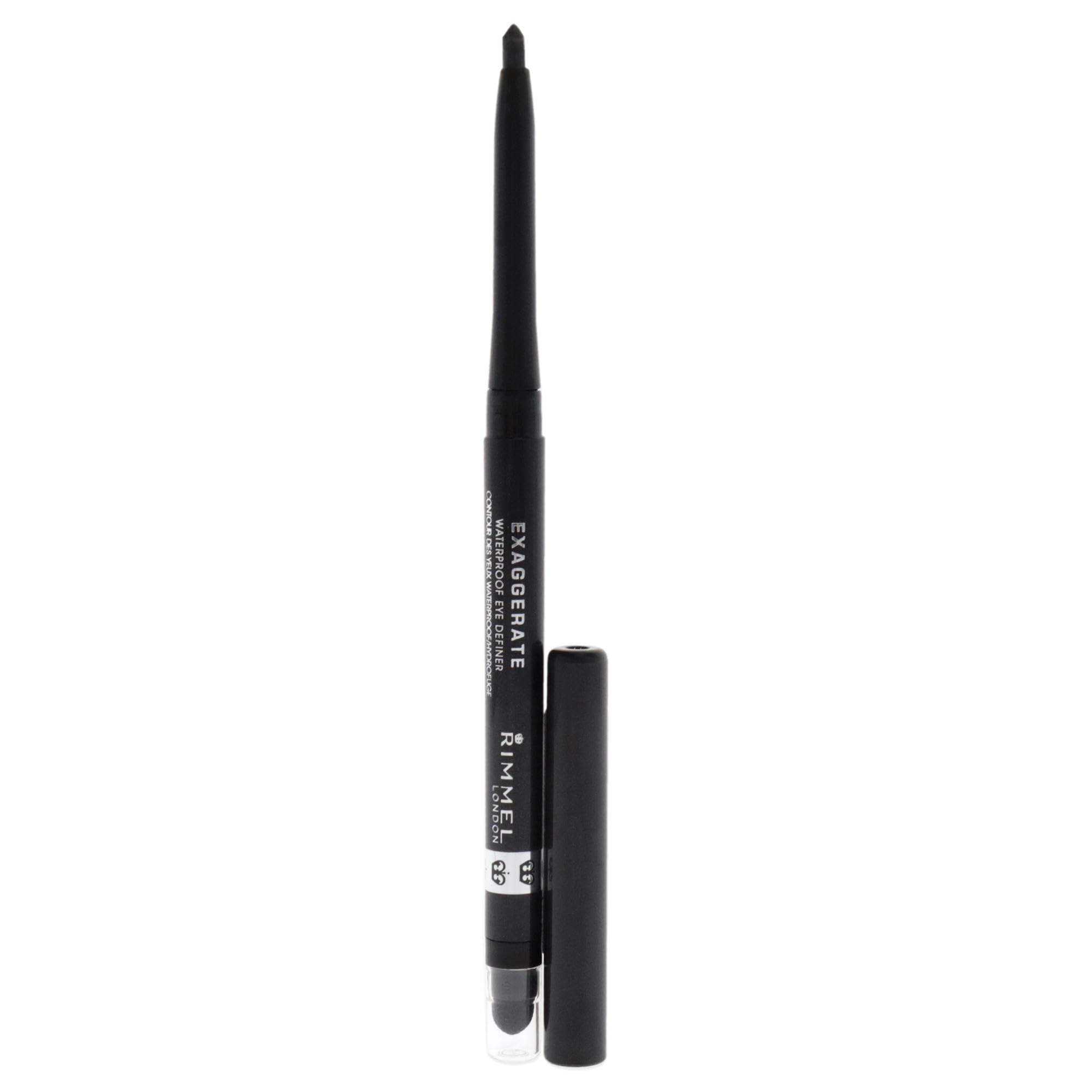 Rimmel London Exaggerate Eye Definer Crayon Waterproof - 263 Starlit Black Eyeliner Women 0.01 Oz