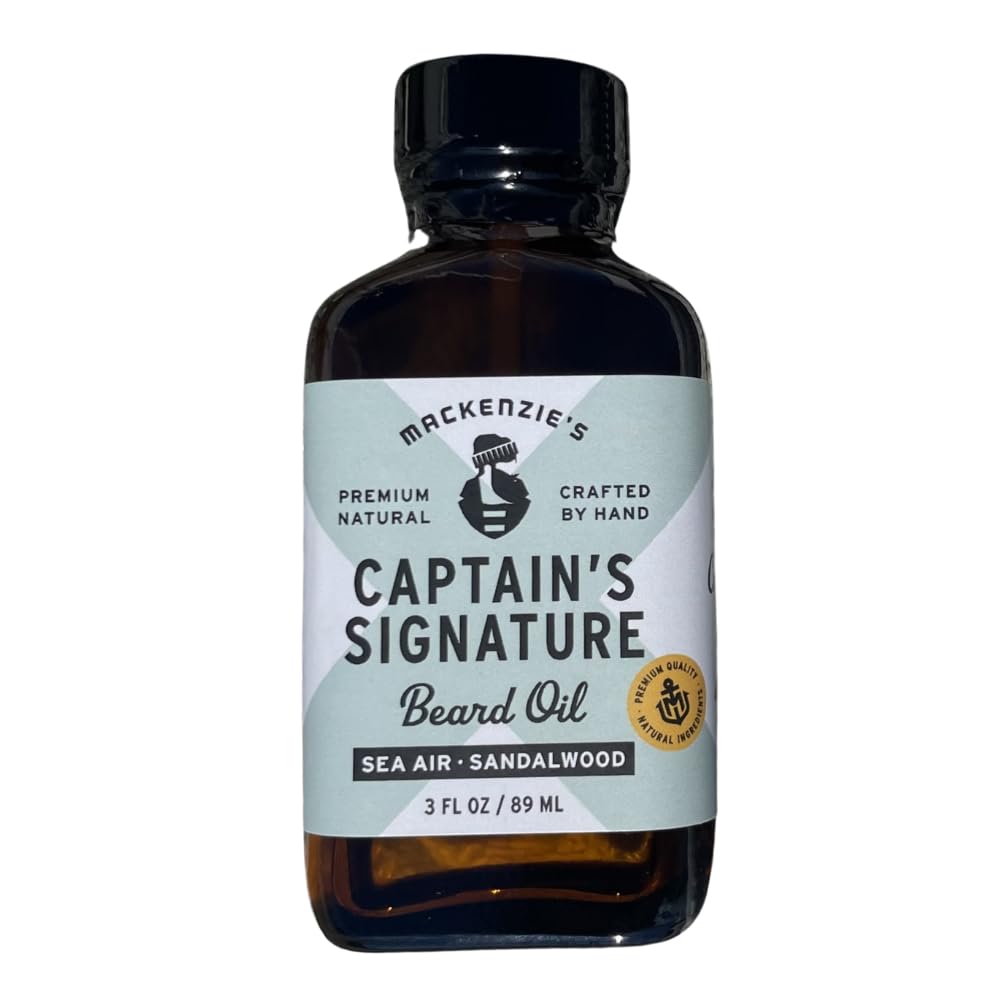 MacKenzies Captains Signature Beard Oil  Natural  Nourishing  3 FL OZ