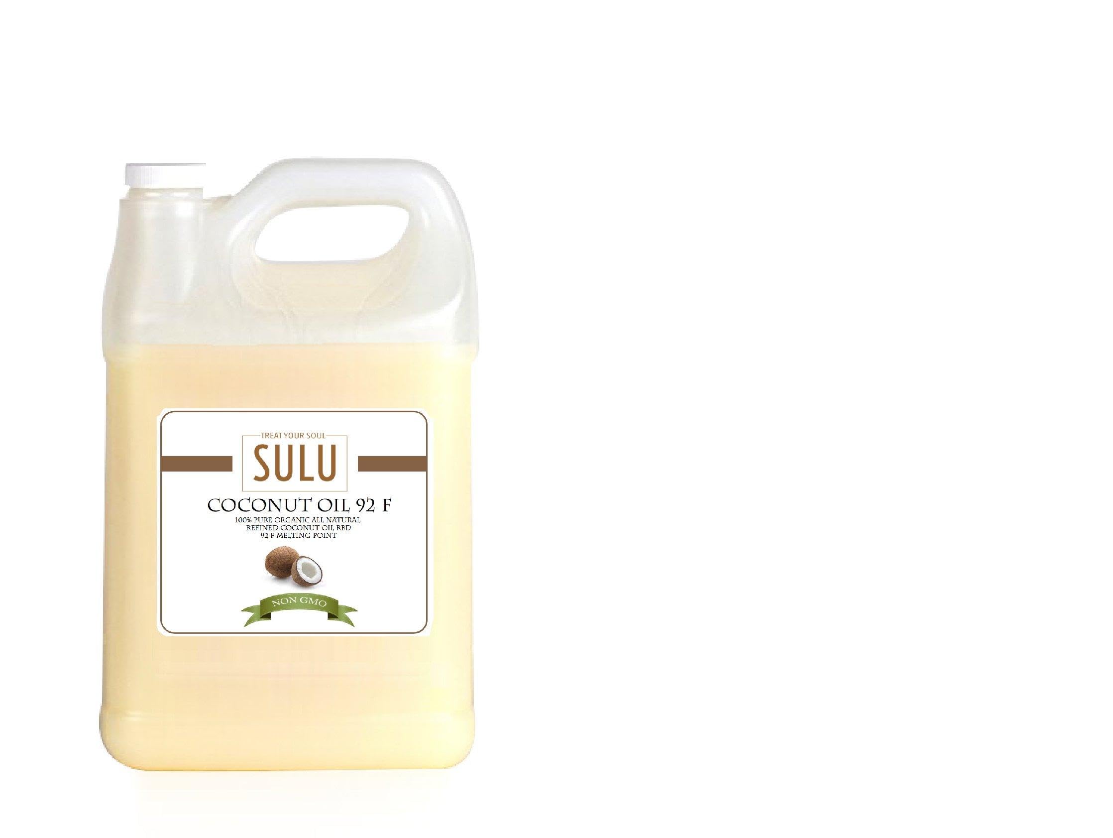100% Pure Organic Refined Coconut Oil 92 Melting Point - 4 lbs