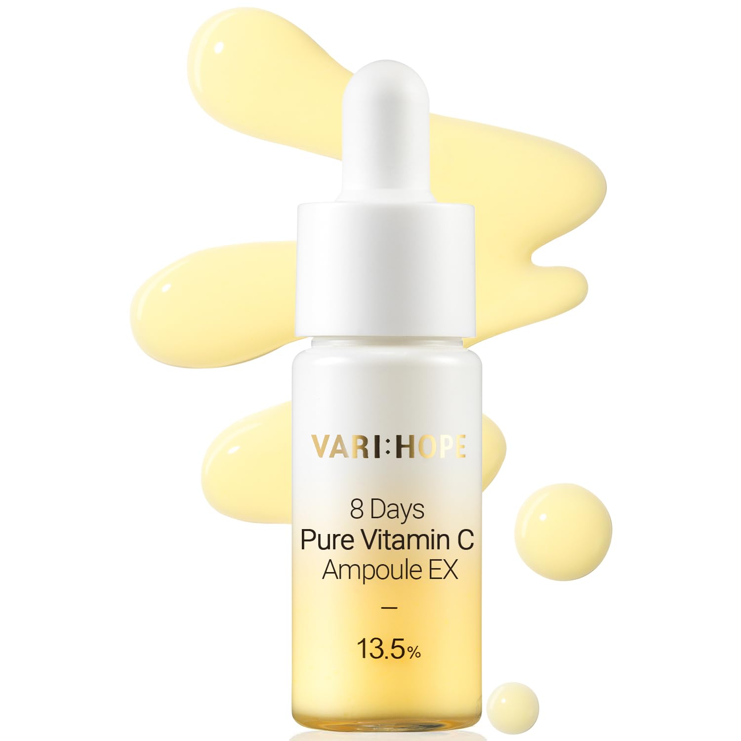 Varihope 8 Days Vitamin C Serum (0.5Oz) - Facial Serum For Dark Spots With Pure Face Ampoule. Korean Brightening, Glowing Skin C