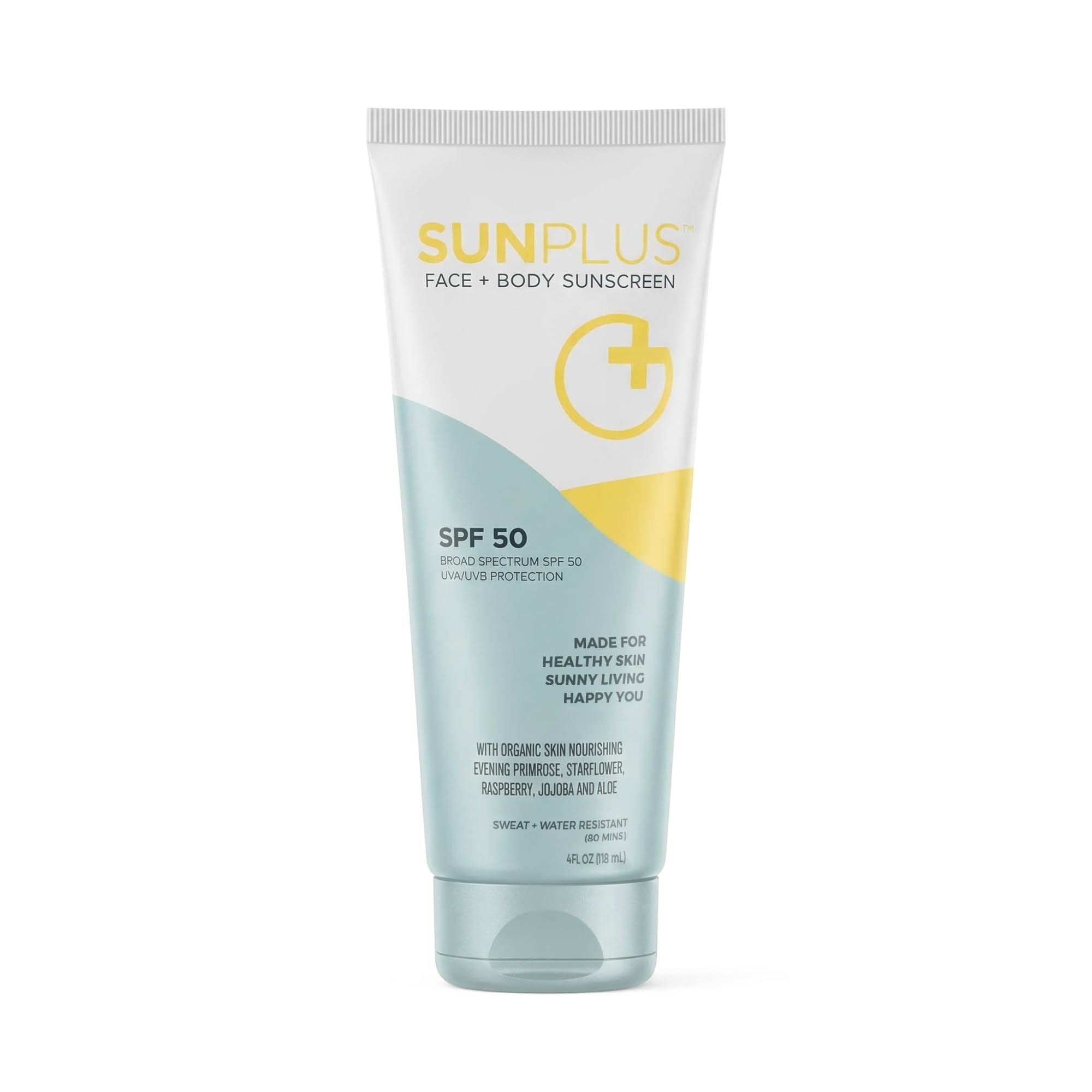 SUNPLUS SPF 30 Sunscreen Lotion for Face & Body, Water Resistant, 4 oz