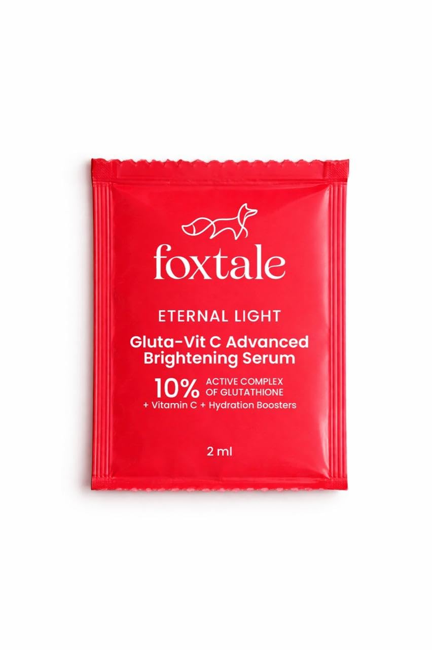 Foxtale 10% Vitamin CGlutathione Brightening Face Serum For Glowing Skin, Treats Dark Spots, Pigmentation & Dullness, Beginner 