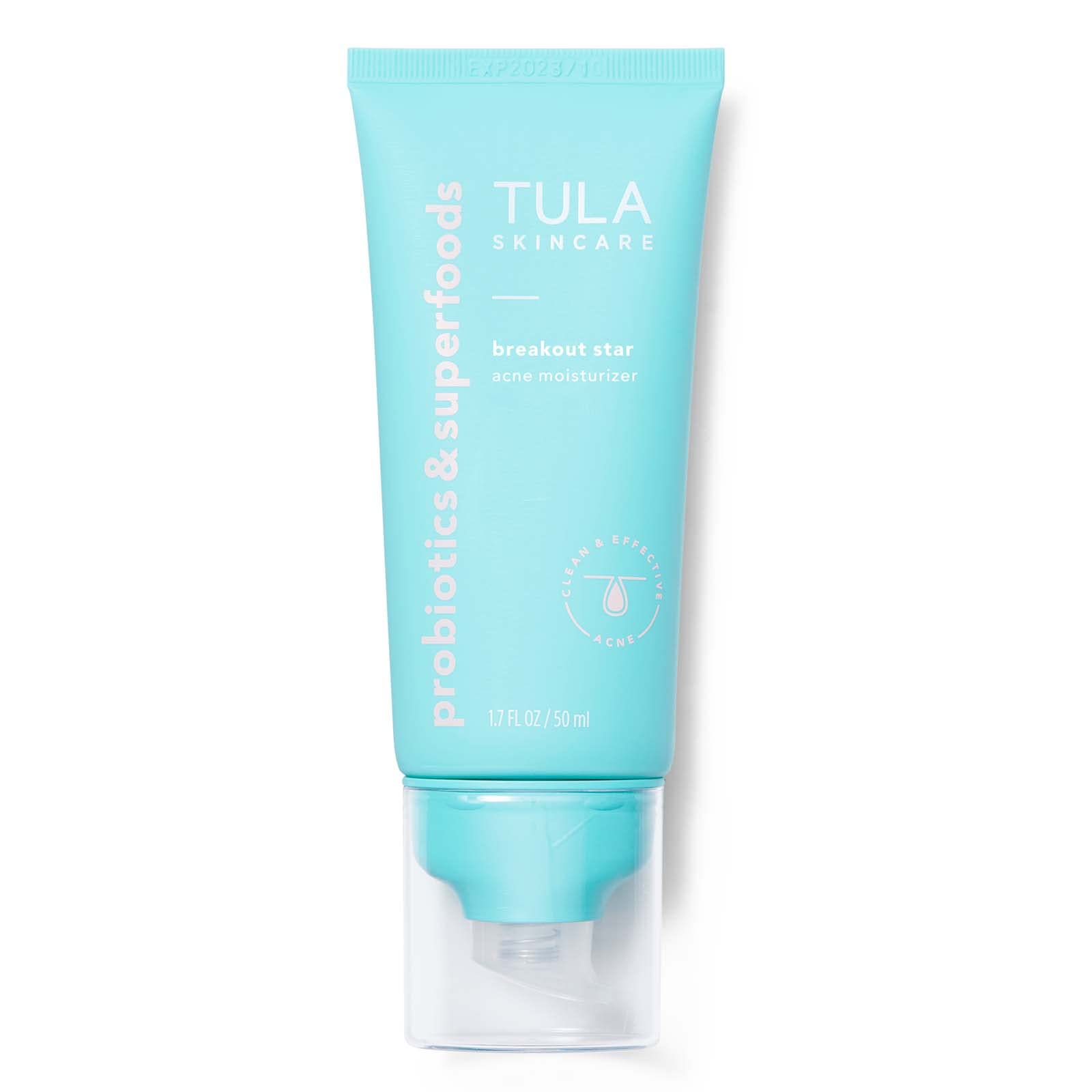 Tula Skin Care Breakout Star - Acne Moisturizer, Prevents & Treats Mild Breakouts, Brightens Marks, Soothes Skin, Contains Probi