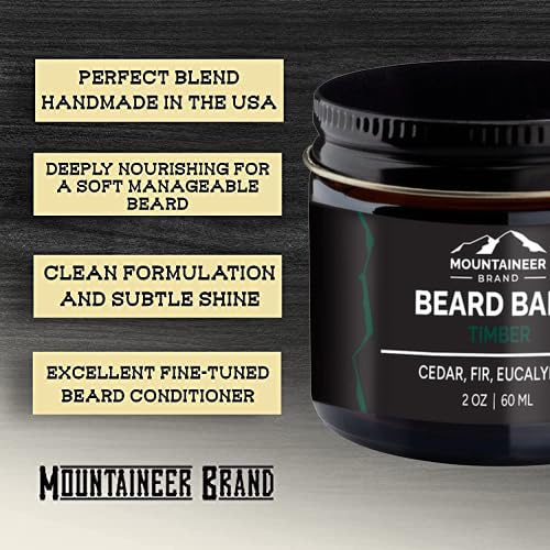 Mountaineer Brand Beard Balm For Men | All Natural Leave-In Conditioner To Moisturize Dry Itchy Skin | Beard Butter Hydrates, So