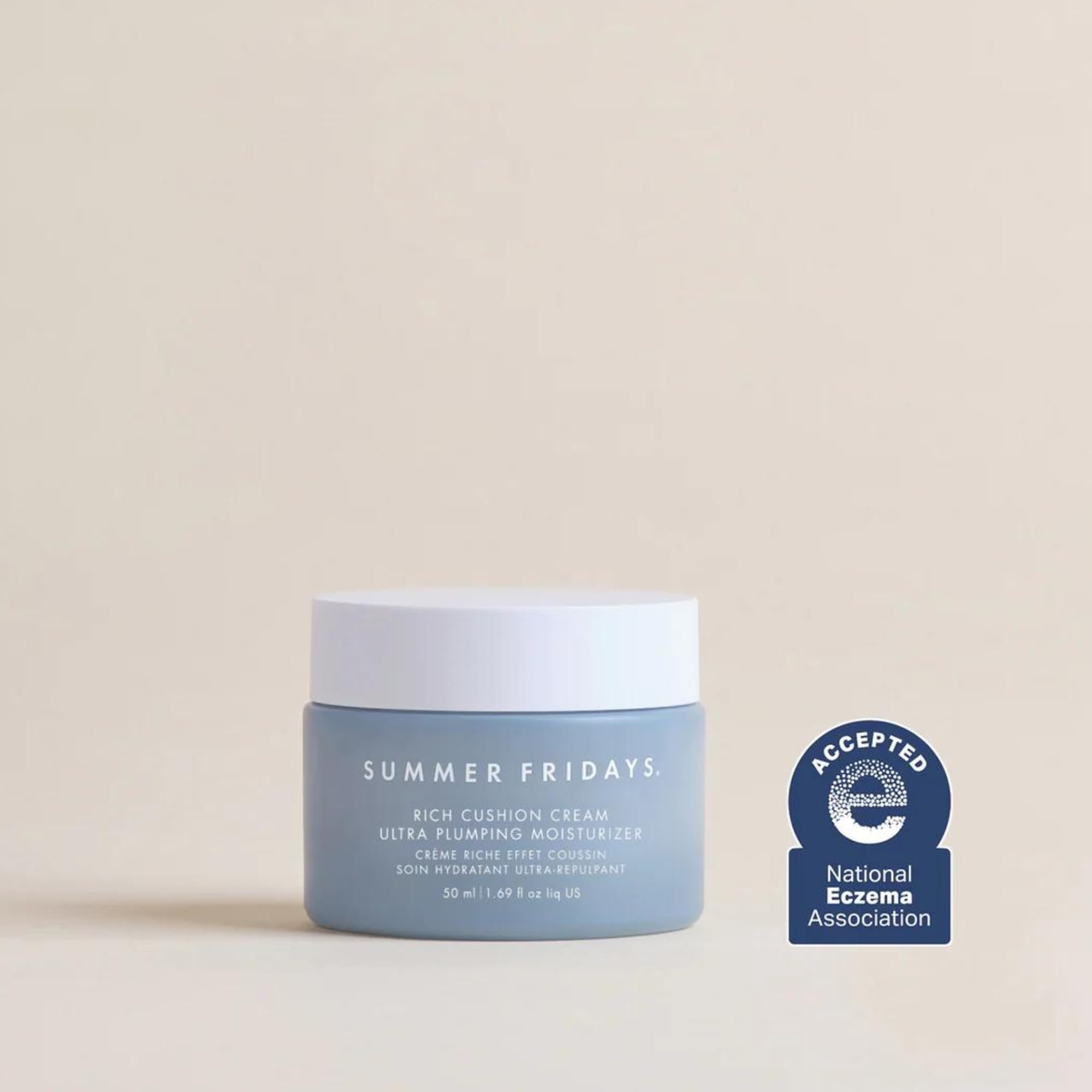 Summer Fridays Rich Cushion Face Cream - Ultra Plumping, Fragrance-Free, Non-Comedogenic, 1.69 Fl Oz