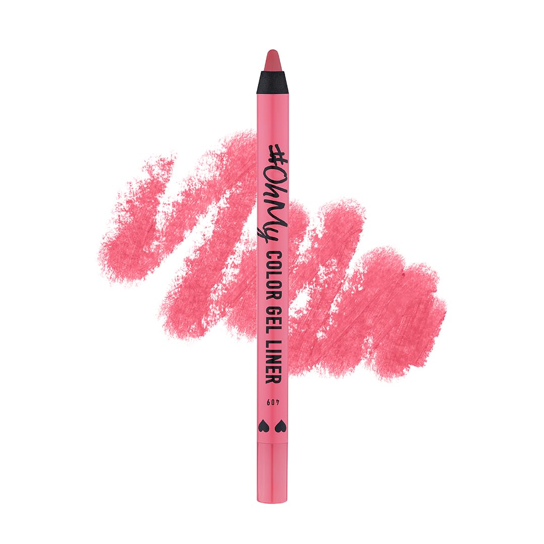 Lamel Oh My Color Gel Eye Liner  Shade 409 Coral| Waterproof, Smooth Eyeliner Pencil For AllDay Wear | 1.4G
