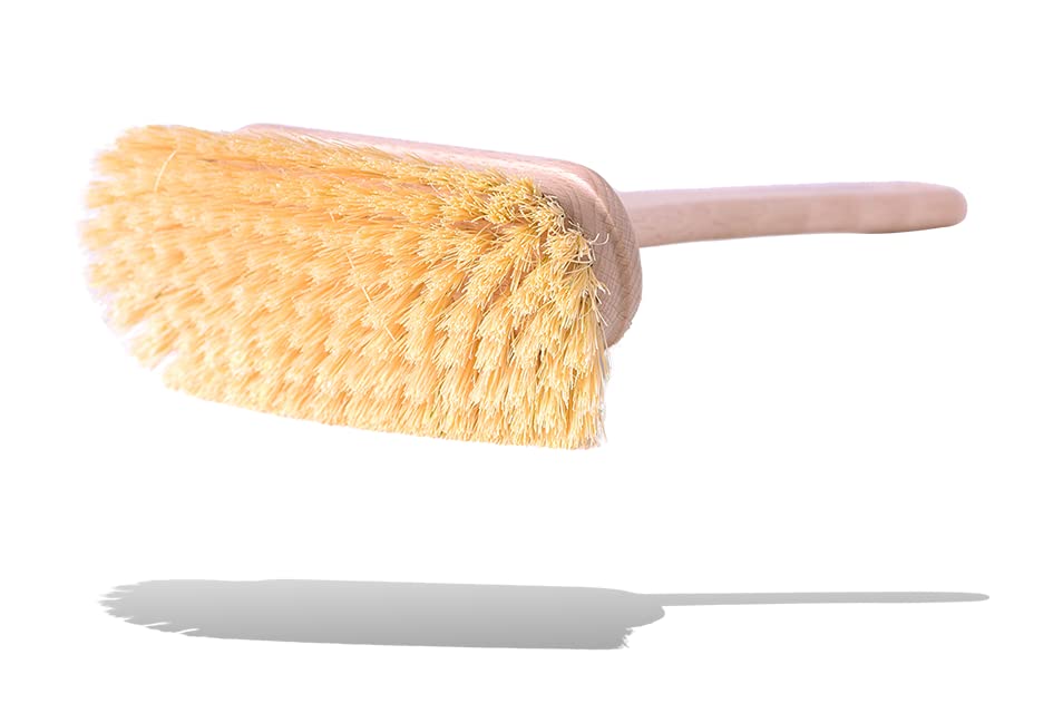 Valentino Garemi Tub Scrub Brush  Real Tampico Fibers  Long Handle Cleaning Brush for Bathtubs, Tile, Showers & Sinks  Made i