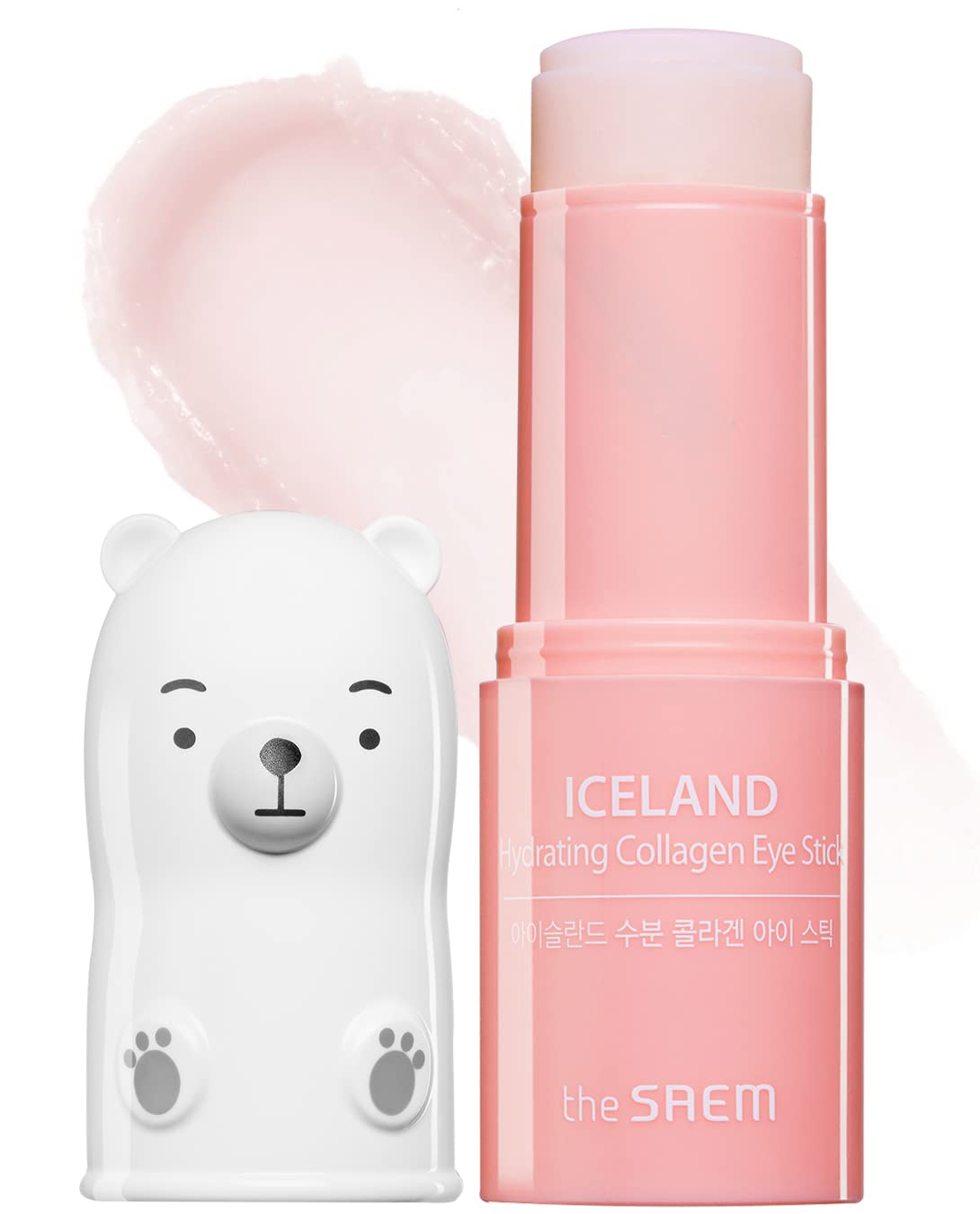 The SAEM Iceland Hydrating Collagen Eye Stick 0.24oz - Anti-wrinkle Moisturizing Eye Balm for Saggy Skin - Under Eye Treatment -