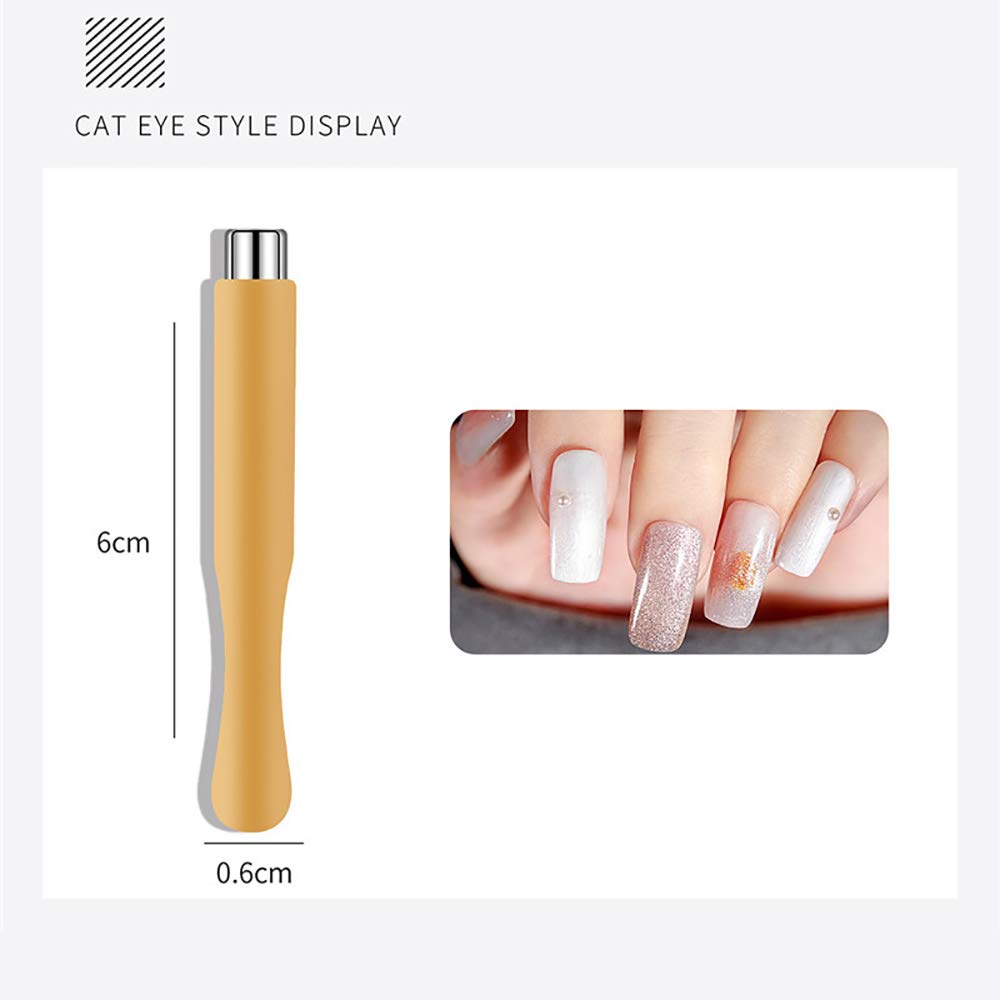 Wokoto 6Pcs 3D Cat Eyes Magnetic Uv Gel Nail Polish Pen Set Flower Ombre Design Double Head Magnet Stick Manicure Diy Tools