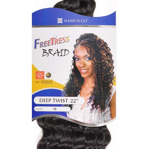 FreeTress Synthetic Hair Braids Deep Twist Bulk 22'' (4-Pack, TP4/27)