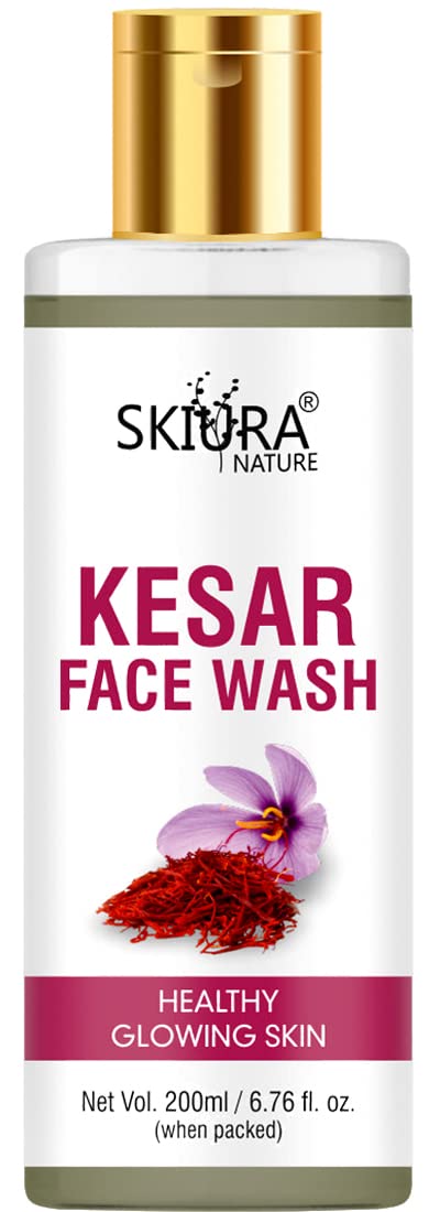 Skiura Kesar Face Wash With Turmeric, Mulethi Extract For Healthy Glowing Skin & Skin Whitening  200 Ml