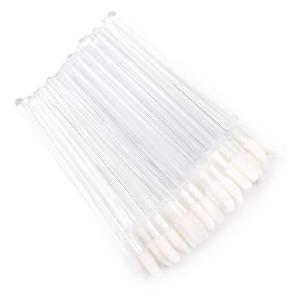 300 Pieces Disposable Lip Brushes Premium Lipstick Gloss Wands Applicator Makeup Tool Kits, Clear Handle