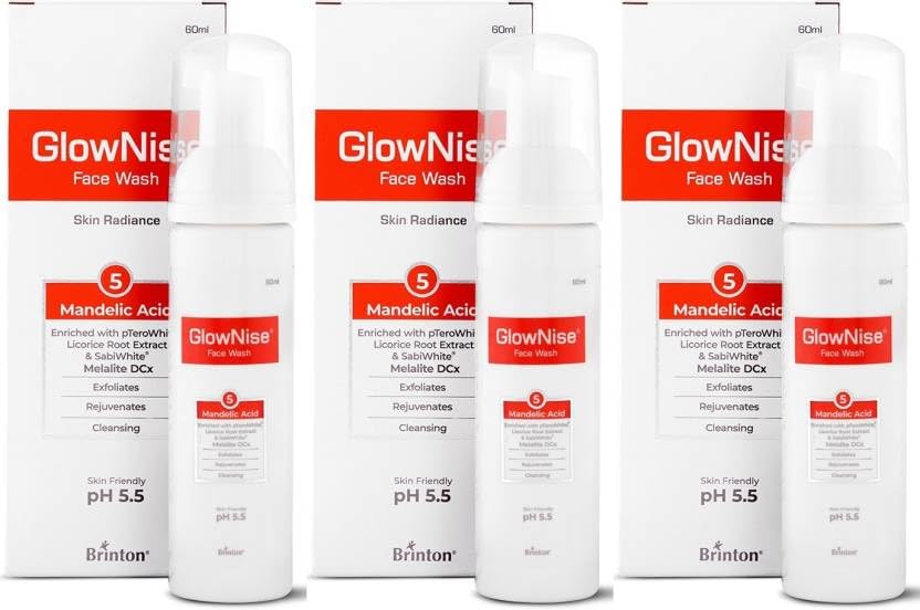 Brinton Glownise Deep Cleansing Foam Face Wash | For Oily And Acne Prone Skin | Exfoliates, Rejuvenates And Cleanses Skin - 60 M