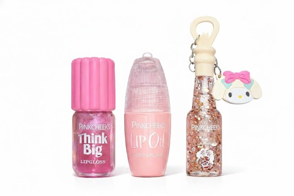 Lip Gloss Set Of 3 | Glossy Finish & MoistureRich Oil Duo | Lightweight Hydration With NonSticky Shine | Cute Mini Lip Care Co