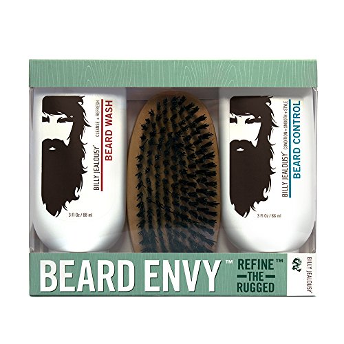 Billy Jealousy Beard Envy - Beard Refining Kit - Beard Wash, Beard Control And Boar Bristle Brush 6 Ounce (Pack Of 1)