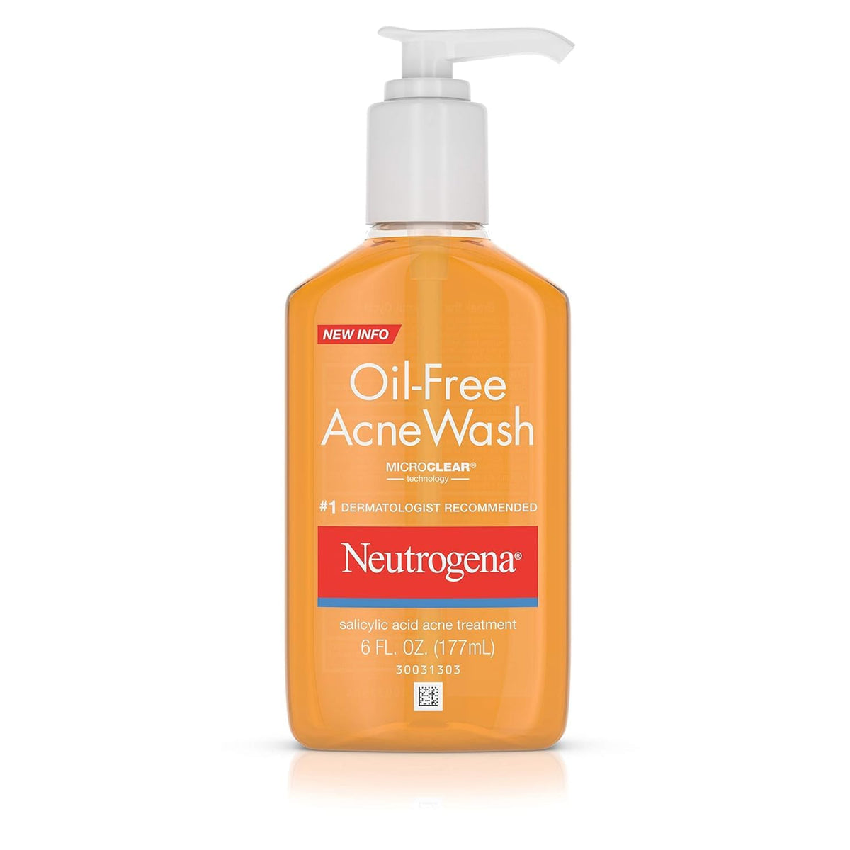 Neutrogena Oil-Free Salicylic Acid Acne Treatment Acne Wash-6 Oz