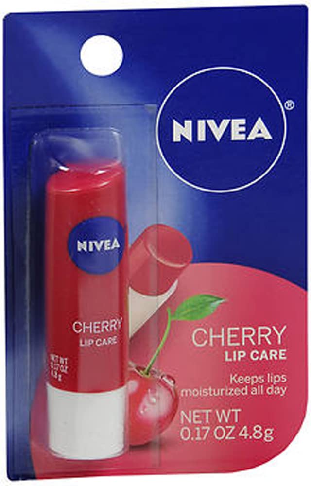 Nivea Lip Care Balm Cherry - .17 Oz, Pack Of 2