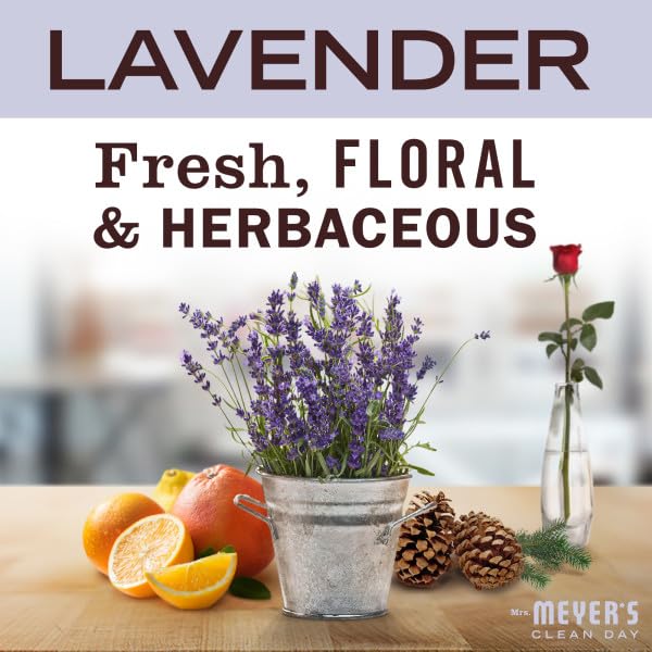 MRS. MEYER'S CLEAN DAY Hand Soap Bundle - Assorted Scents (Basil, Lavender, Rosemary, Lemon Verbena) - 12.5 Fl Oz (Pack of 4