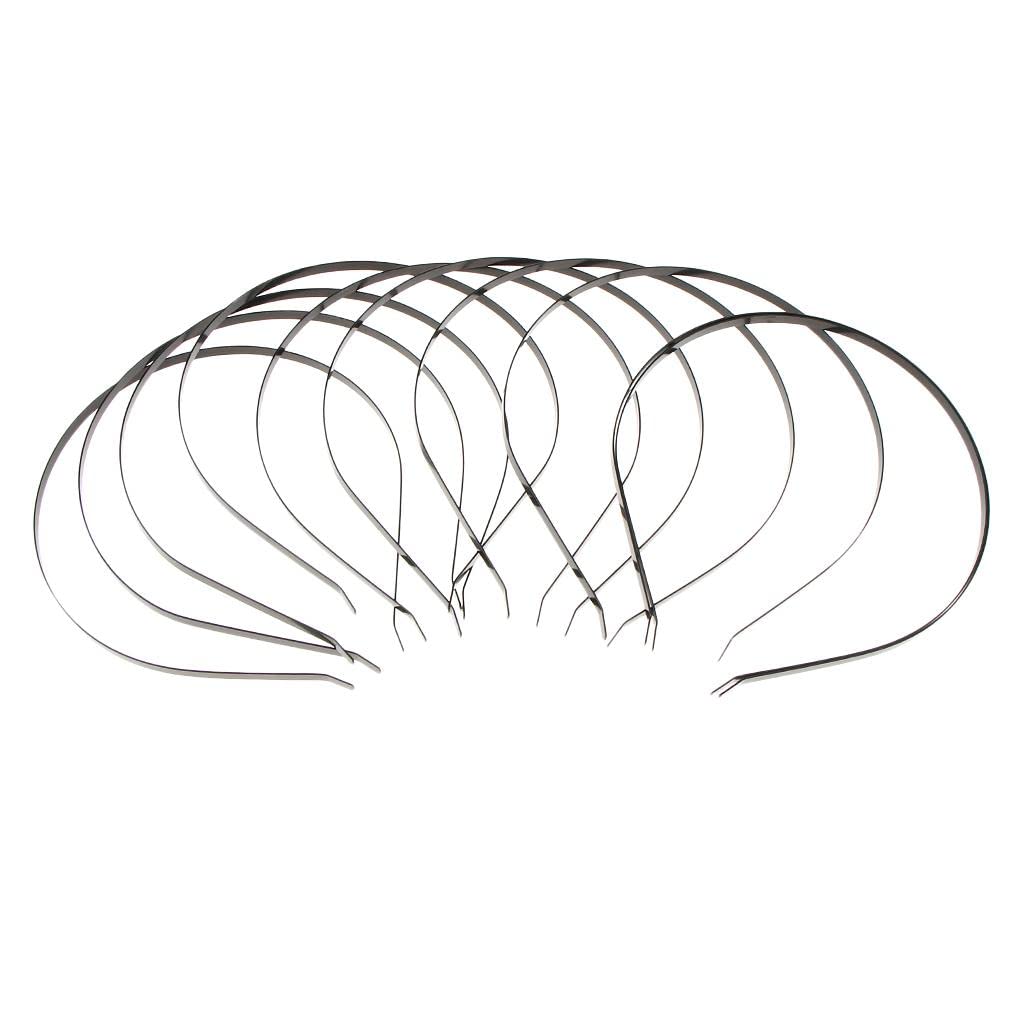 ATORSE?10x Plain Metal Headband Hair Band Frame Hair Hoop Accessories DIY Craft Black