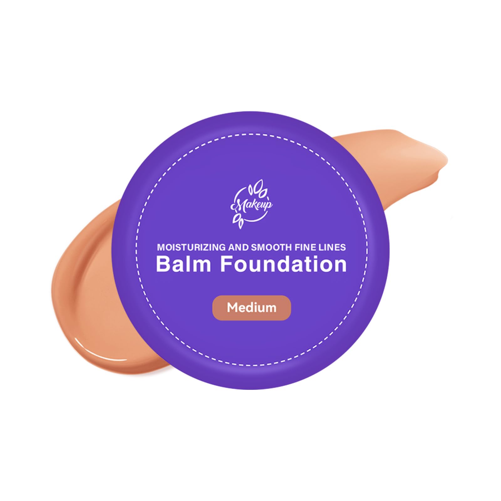 Balm Foundation for Mature Skin - Tattoo Cover up - Blurs Fine Lines, Satin Finish for All Skin Types, Portable 20g(Medium)