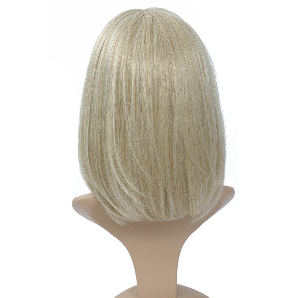 Headband Wigs For Black And White Women Blonde Wig Glueless Synthetic Short Bob Cosplay Wig 180% Density None Lace Front Wigs Fo