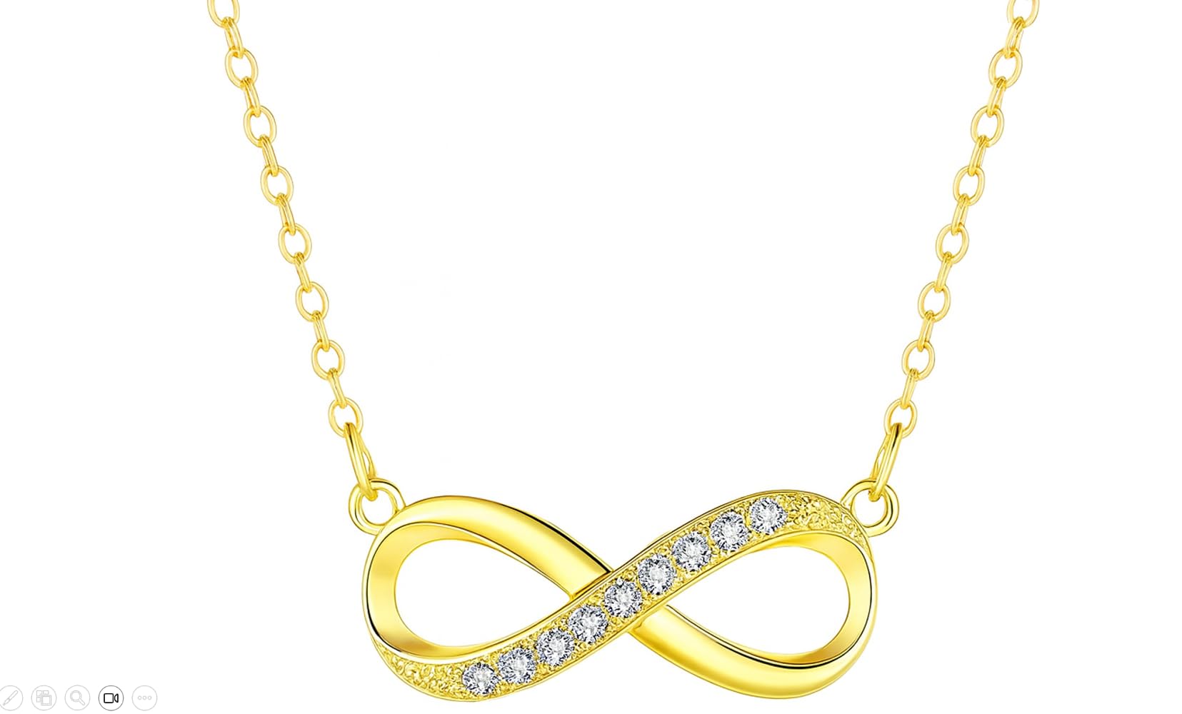NiluS Collection Infinity Pendant Necklace With American Diamond Stones For Women & Girls | Lightweight | AntiTarnish | Anti 