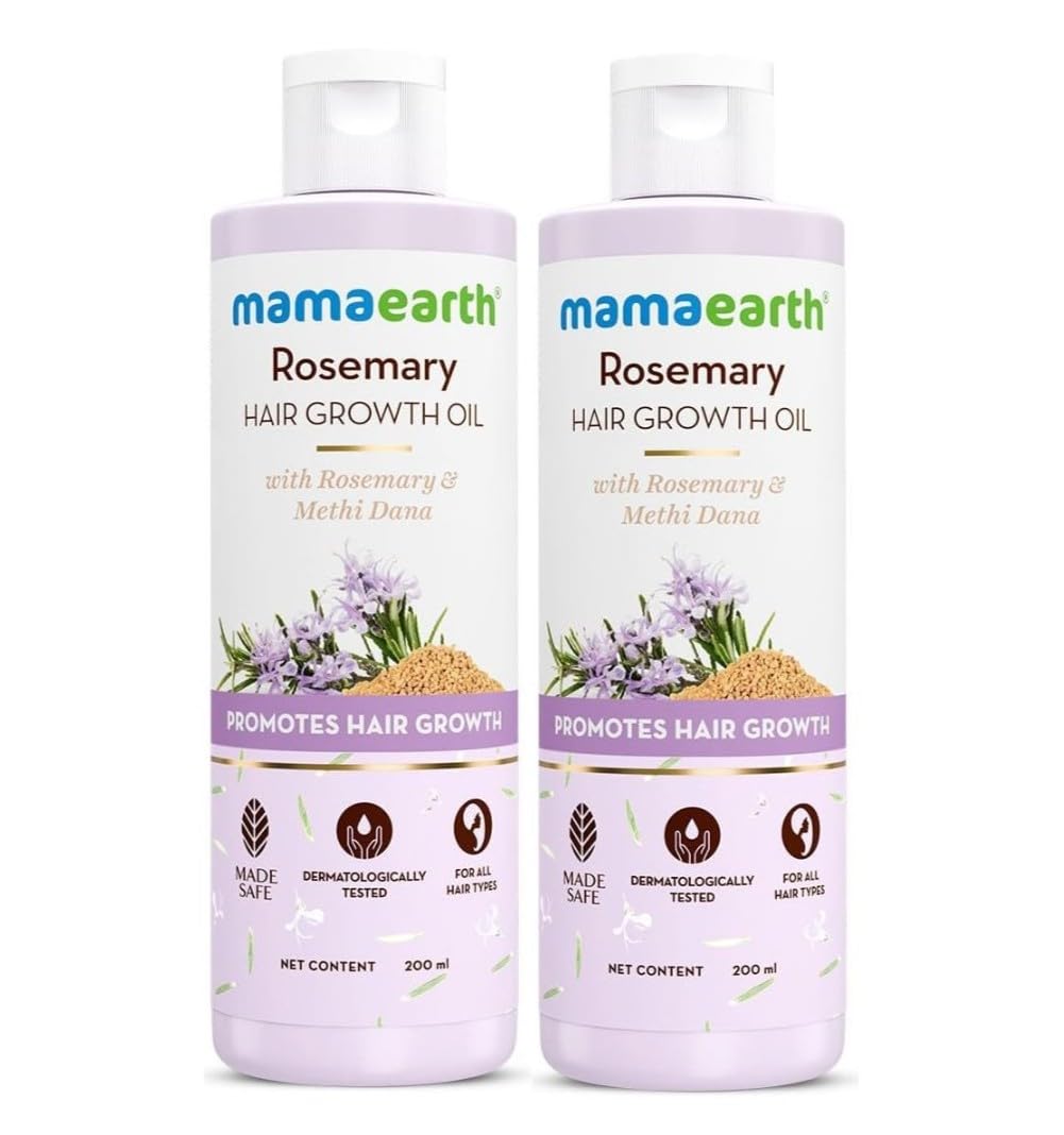 Hair Growth Oil with Fenugreek Seeds and Rosemary, Strengthens and Controls Hair Fall, 200 ml, Pack of 2