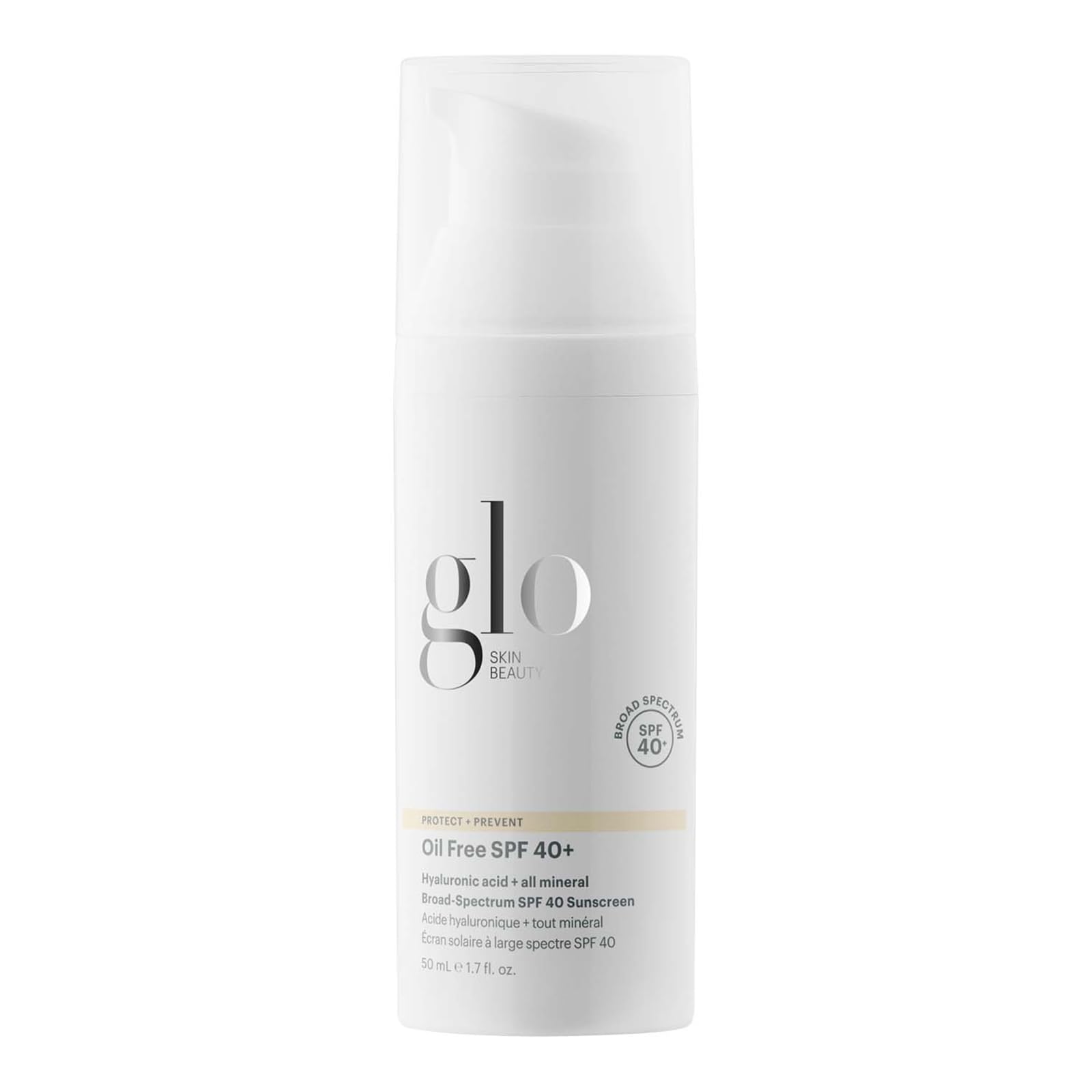 Glo Skin Beauty Oil Free Spf 40+ Hyaluronic Acid Infused All Mineral Sunscreen - Protect Against Sun Damage & Aging Environmenta