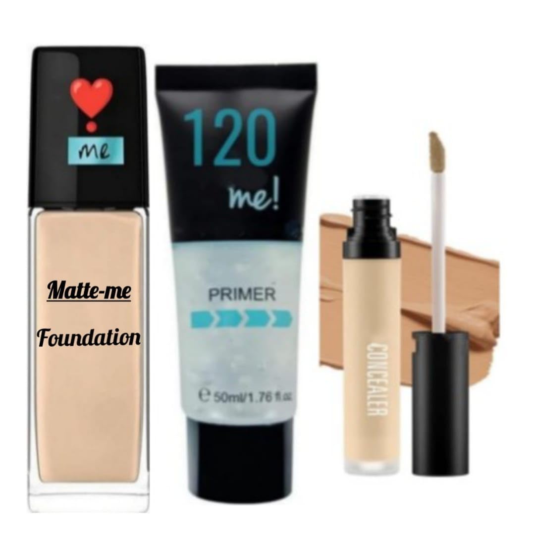 Magic Huda Waterproof Skin Base Liquid Foundation,Concealer 24 Hrs With Transparent Face Primer For Girls & Women