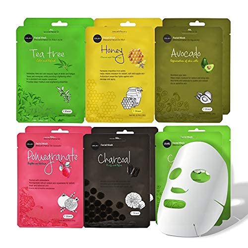 Celavi Essence Facial Face Mask Paper Sheet Korea Skin Care Moisturizing 4 Packs For Each 6 Flavors (New) K-Beauty Skincare 24 M