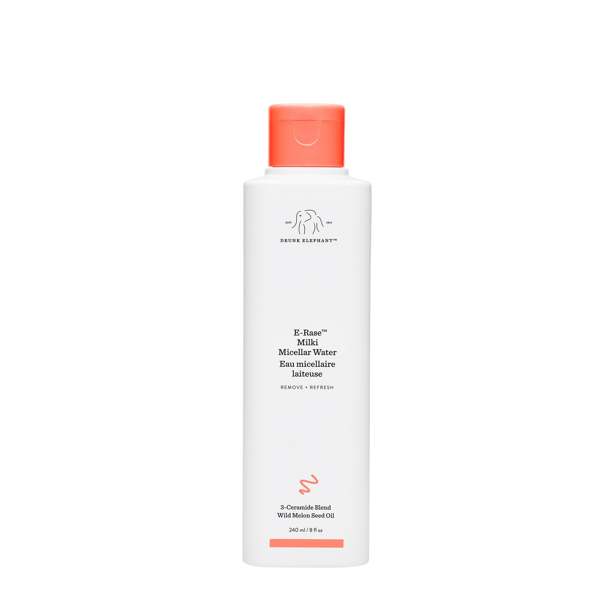 Drunk Elephant E-Rase Milki Micellar Water - 240 ml/8 fl oz - Mild No-Rinse Formula - Clean Clinical Skincare - Cruelty-Free - D