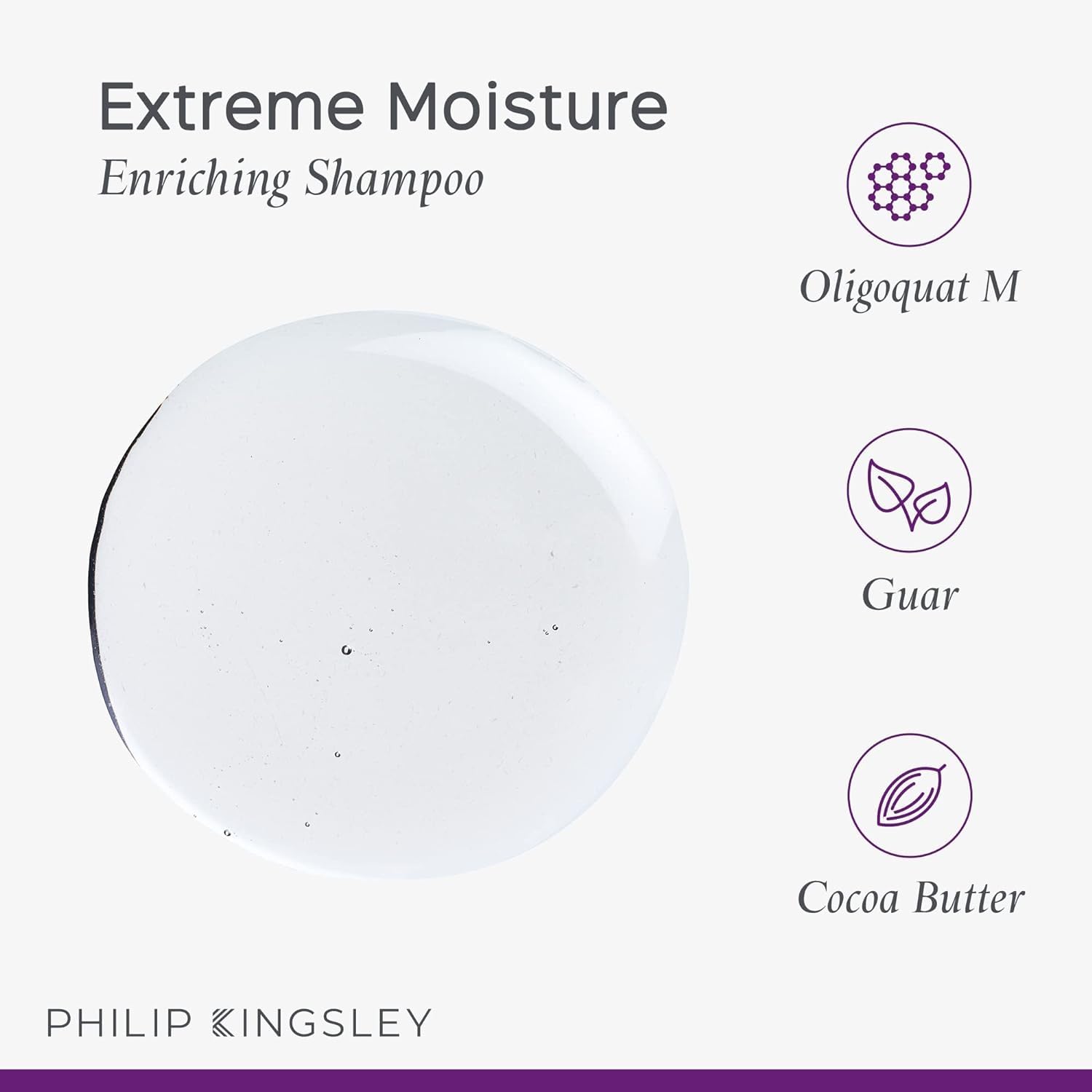 PHILIP KINGSLEY Moisture Extreme Enriching Shampoo for Curly Dry Damaged Hair Curls Anti-Frizz Hydrating Intense Hydration Gentl