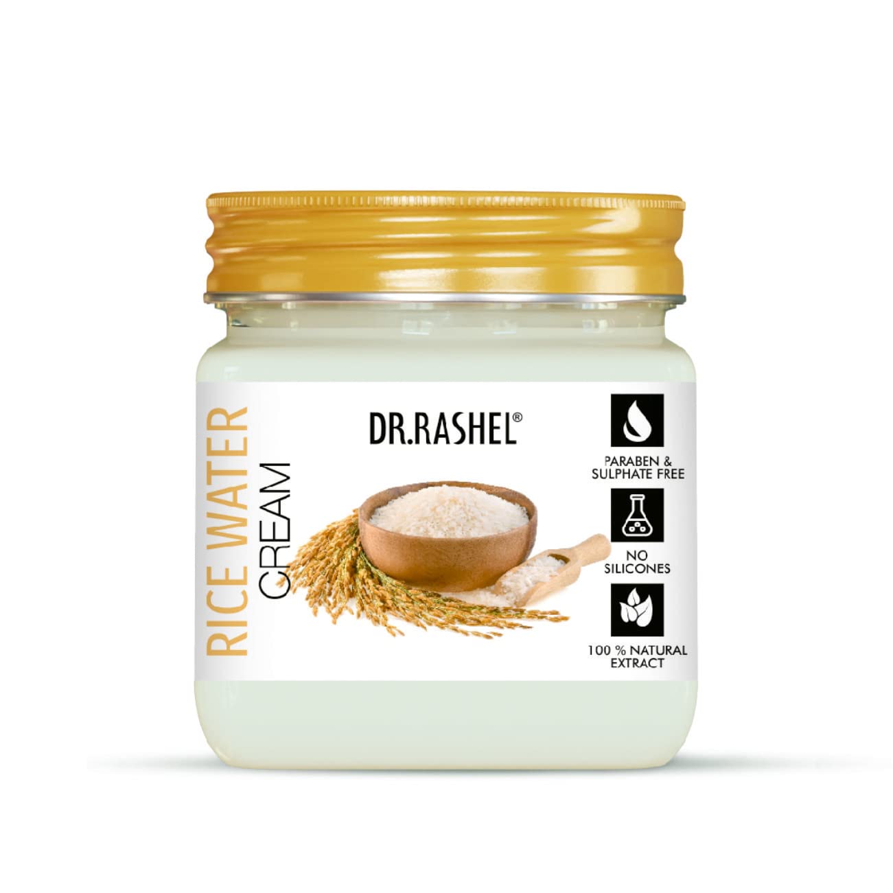 Dr.Rashel Rice Water Face Cream For Men & Women With Aloe Vera Extract (380 Ml) | Hydrating & Moisturizer Cream | Nourishing & S