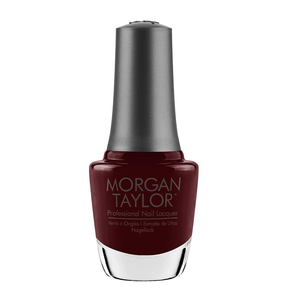 Morgan Taylor Nail Lacquer (A Touch Of Sass) Dark Red Nail Polish, Finger Nail Polish, Long Lasting Nail Polish, Red Nail Lacque