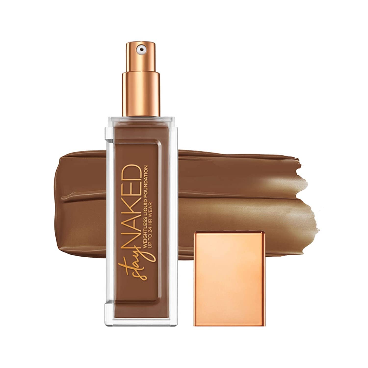 Urban Decay Stay Naked Weightless Liquid Foundation (80Wy - Deep Warm - Golden Undertone), Waterproof Face Makeup, Buildable Med