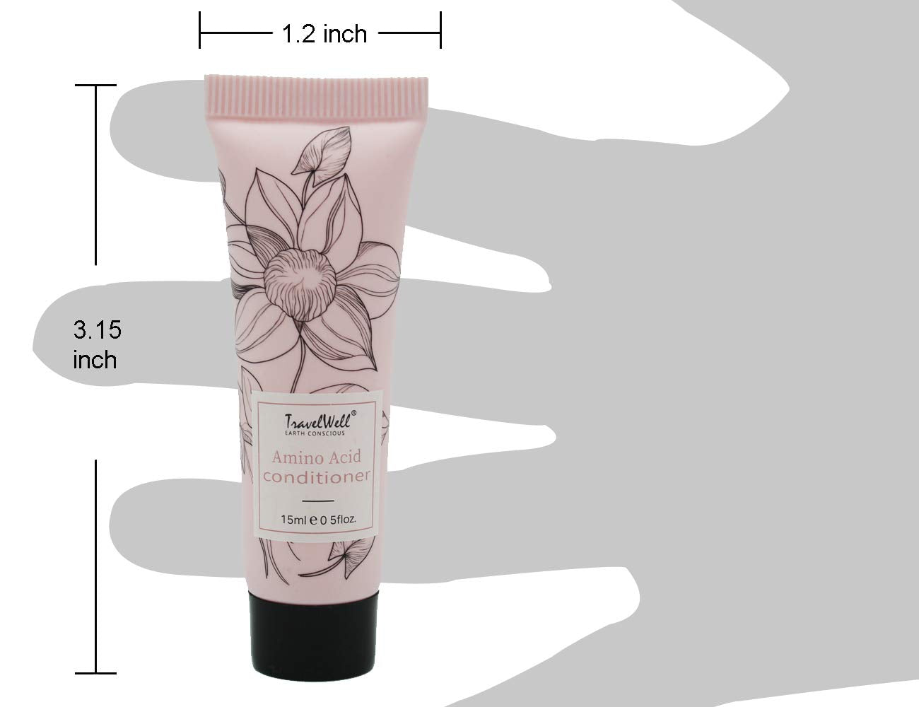 Travelwell Conditioner, Flower Series Hotel Travel Size Guest 0.5 Fl Oz/15Ml, 200 Tubes Per Box | Travel Size Toiletries | Cruel