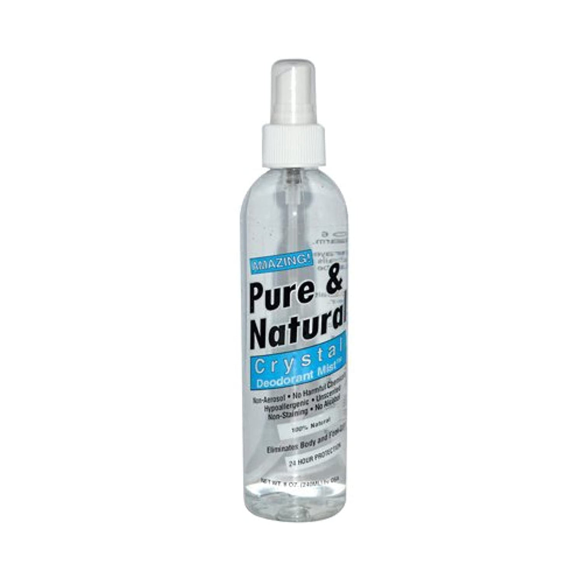 Thai Deodorant Stone Pure & Natural Crystal Pump, Deodorant Mist - 8 Oz